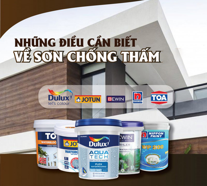 5 Dòng sơn chống thấm sàn mái bê tông hiệu quả nhất hiện nay